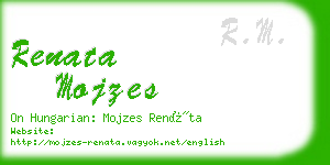 renata mojzes business card